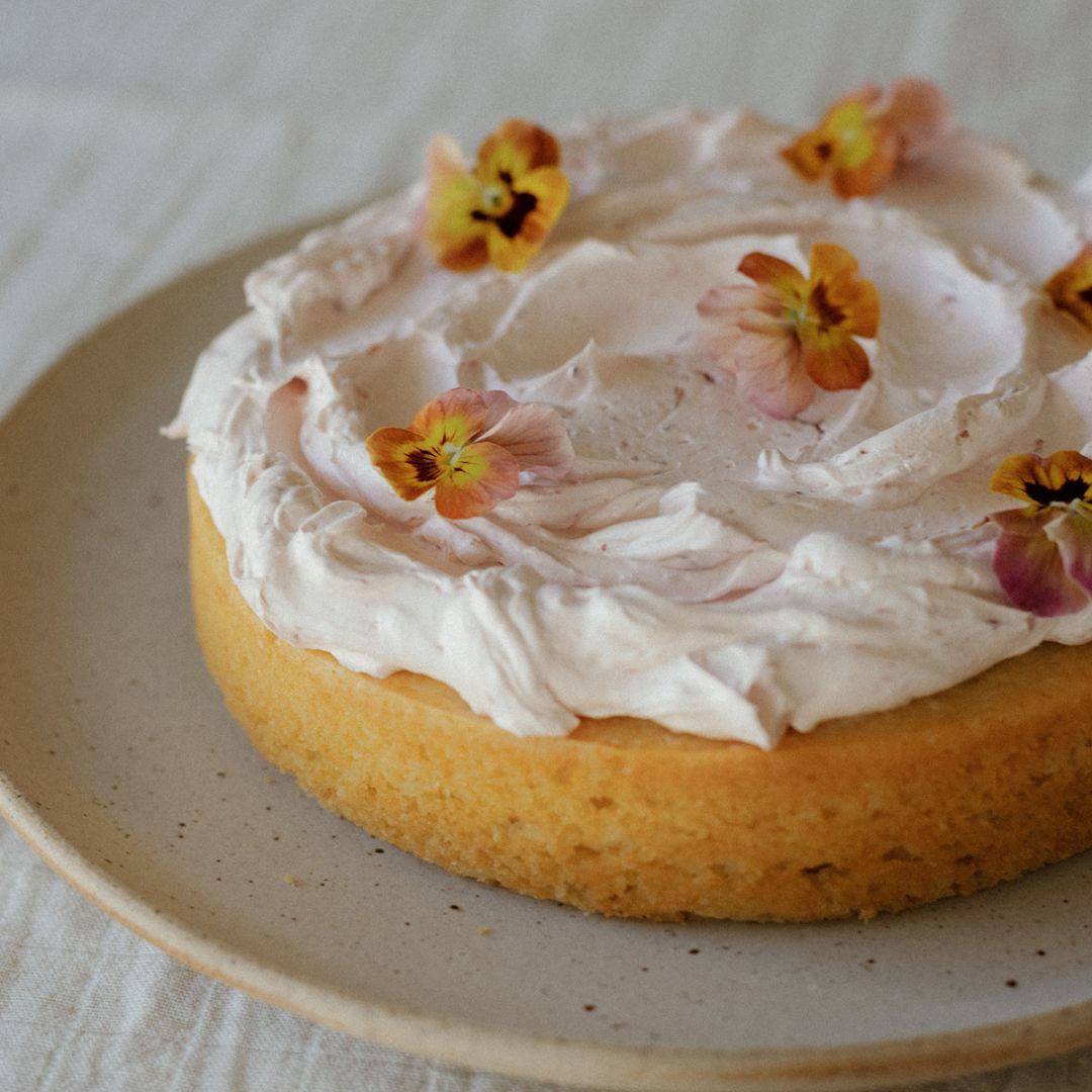 Sour Cream Cake with Mezcal Buttercream